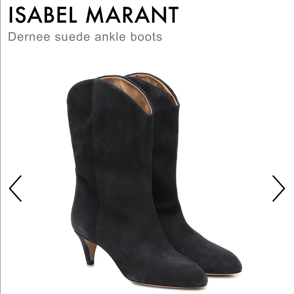 Isabel Marant Dernee Black Suede Ankle boots size 39
